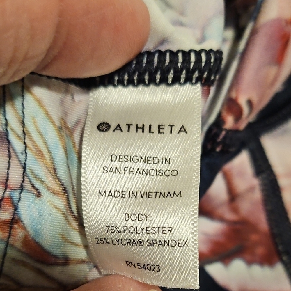 Athleta-  Run Free Garden Party Floral Leggings- Size S - Picture 9 of 13